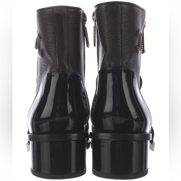 Authentic Chanel Suede & Leather Black Boots Size 40 - Picture 4 of 13